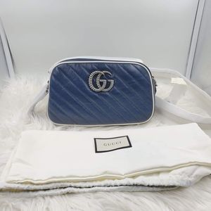 AUTHENTIC GG MARMONT MATELASSE BLUE